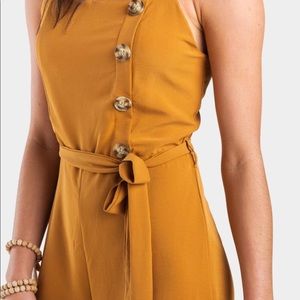 Francescas mustard colored jumpsuit brand new